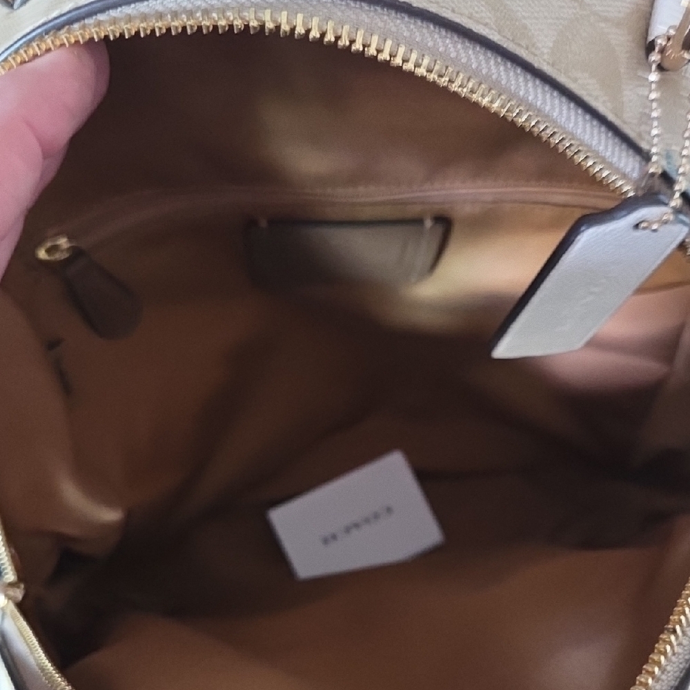 Coach Tan Floral Women's Backpack - Picture 4 of 7